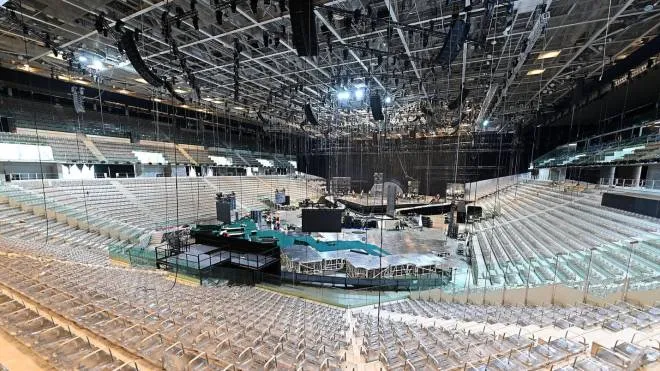 Preparations for the Eurovision Song Contest Turin 2022 at the Pala Alpitour and the media area, Turin, Italy, 06 April 2022. 2022 Eurovision Song Contest that will take place in Turin, Italy from 10 to 14 May 2022.
ANSA/ALESSANDRO DI MARCO