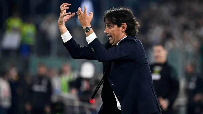 Inter's head coach Simone Inzaghi reacts during the Coppa Italia Final soccer match between Juventus FC and FC Inter at the Olimpico stadium in Rome, Italy, 11 May 2022. ANSA/RICCARDO ANTIMIANI