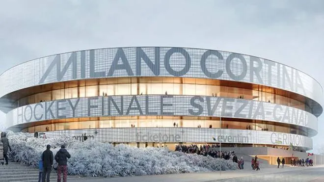 Un rendering del nuovo Palazzetto olimpico a Santa Giulia per i Giochi del 2026