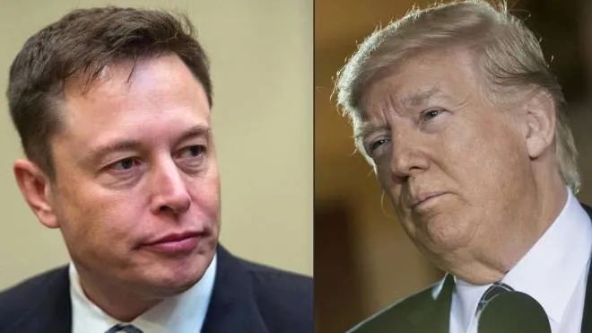 (COMBO) In this file combination of pictures created on May 31, 2017 shows a file photo taken on January 23, 2017 showing SpaceX CEO Elon Musk (L) in Washington, DC. and US President Donald Trump at the US Capitol April 25, 2017 in Washington, DC. - Elon Musk on May 10, 2022, said he would lift Twitter's ban on former US president Donald Trump if Musk's deal to buy the global messaging platform is successful. "I would reverse the ban," the billionaire said at a Financial Times conference, noting that he doesn't own Twitter yet, so "this is not like a thing that will definitely happen." (Photo by NICHOLAS KAMM and Brendan Smialowski / AFP)