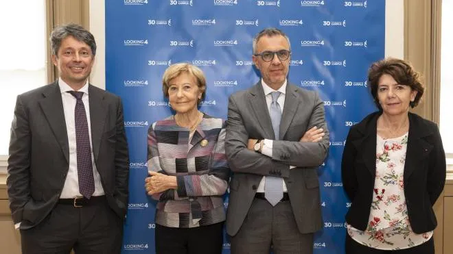 Da sinistra Sergio Urbani (direttore generale), Claudia Sorlini, Giovanni Fosti e Valeria Negrini