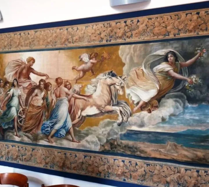 Il dipinto esposto a Villa Monastero