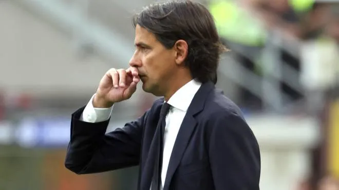 Inter Milan�?s coach Simone Inzaghi reacts during the Italian serie A soccer match between FC Inter  and Sampdoria at Giuseppe Meazza stadium in Milan, 22 May 2022.
ANSA / MATTEO BAZZI
