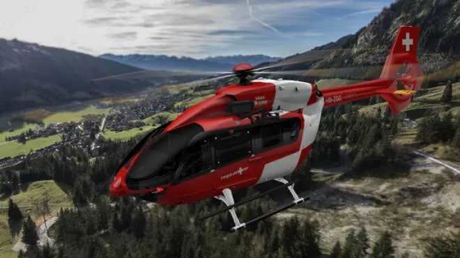 L'elicottero dei soccorritori svizzeri della Rega