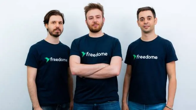 I fondatori di Freedome, Michele Mezzanzanica, Manuel Siclari e Simone Ferlisi