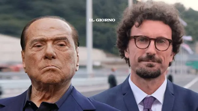 Silvio Berlusconi e l'ex ministro Danilo Toninelli