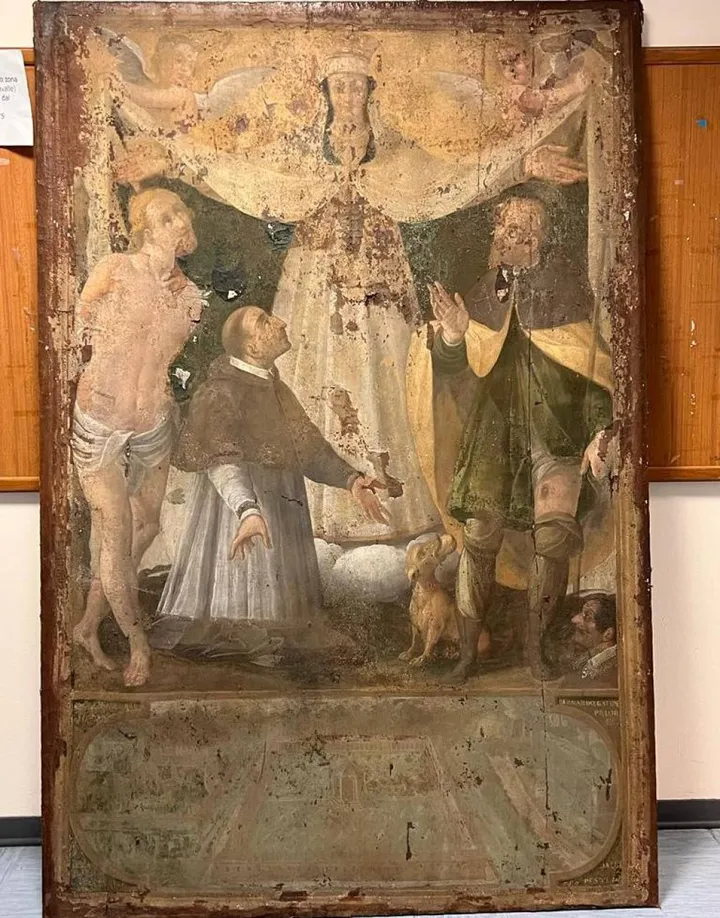 La tela “Madonna dei Tencìtt“ dal 1630 in via Laghetto è stata trasferita lo scorso 18 luglio