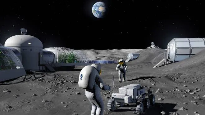 Una simulazione di come sarà la base spaziale sulla Luna