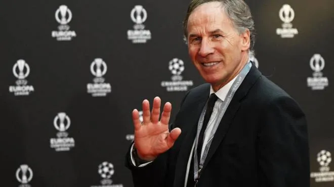 AC Milan's Italian Honorary vice-president and former player Franco Baresi arrives for the draw ceremony for the 2022-2023 UEFA Champions League football tournament in Istanbul on August 25, 2022. (Photo by OZAN KOSE / AFP)