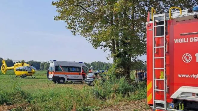 I soccorritori ad Annone Brianza (foto dei Vigili del fuoco di Lecco)