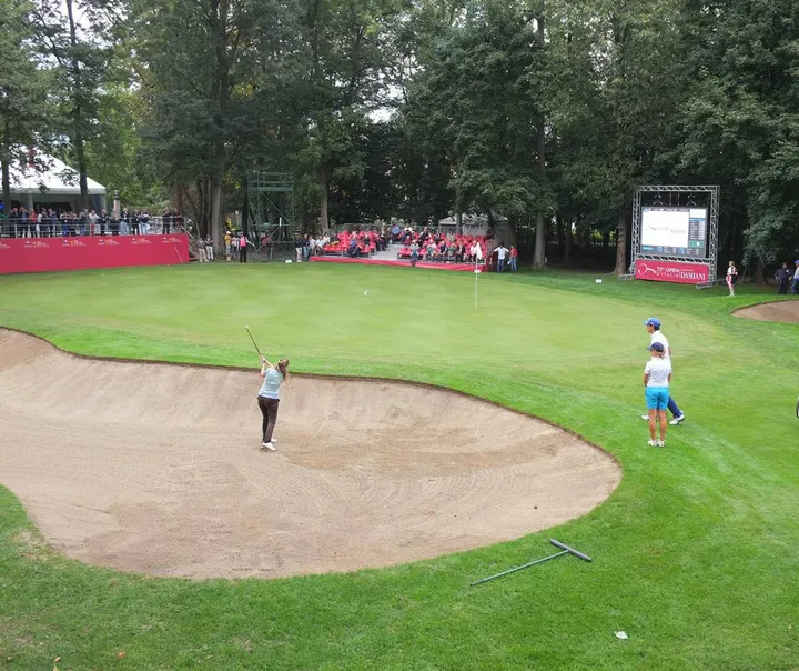 Una delle 27 buche del Golf club Milano all’interno del Parco di Monza