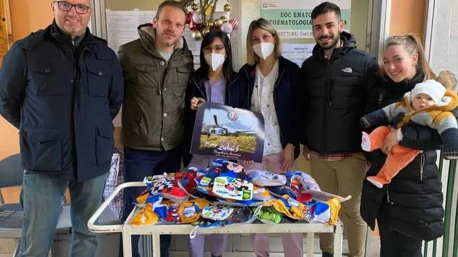 Dino Rizzi, Francesco Sannino e Giuseppe Caruso del Siap in ospedale