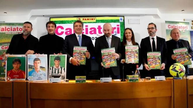 Presentazione dell'album delle figurine dei calciatori Panini 2022-2023 presso la sede della Lega Calcio in via Rosellini a Milano, 12 gennaio 2023.ANSA/MOURAD BALTI TOUATI