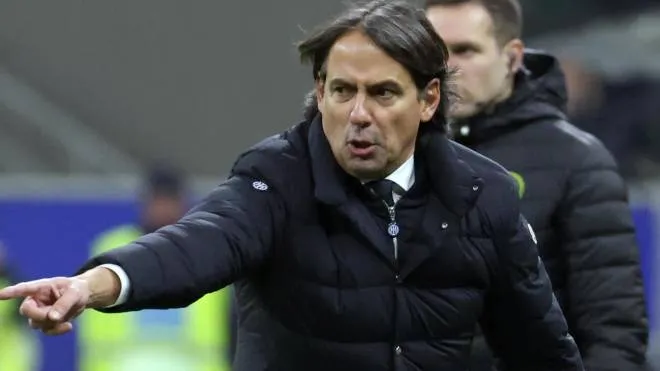 Inter Milan�s coach Simone Inzaghi gestures during the Italian serie A soccer match between FC Inter  and Empoli Giuseppe at the Meazza stadium in Milan, 23 January 2023.
ANSA / MATTEO BAZZI