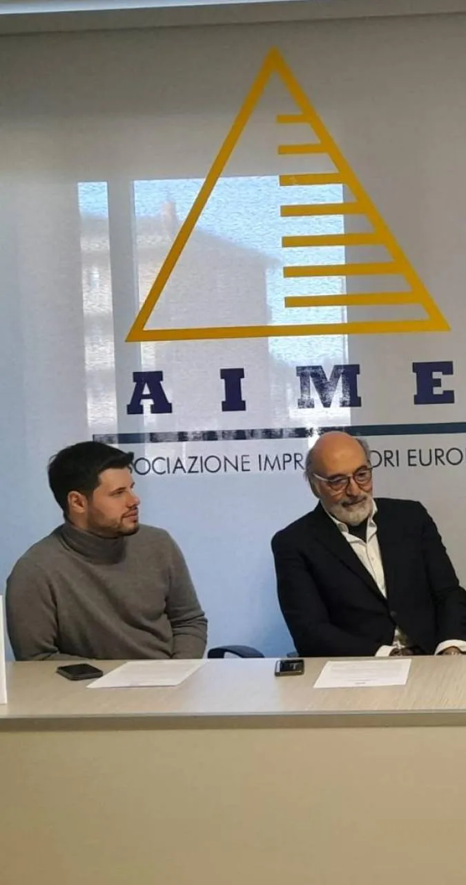 Da sinistra,. Matteo Marchesi (vicesegretario) e Giuseppe Albertini (presidente Aime)