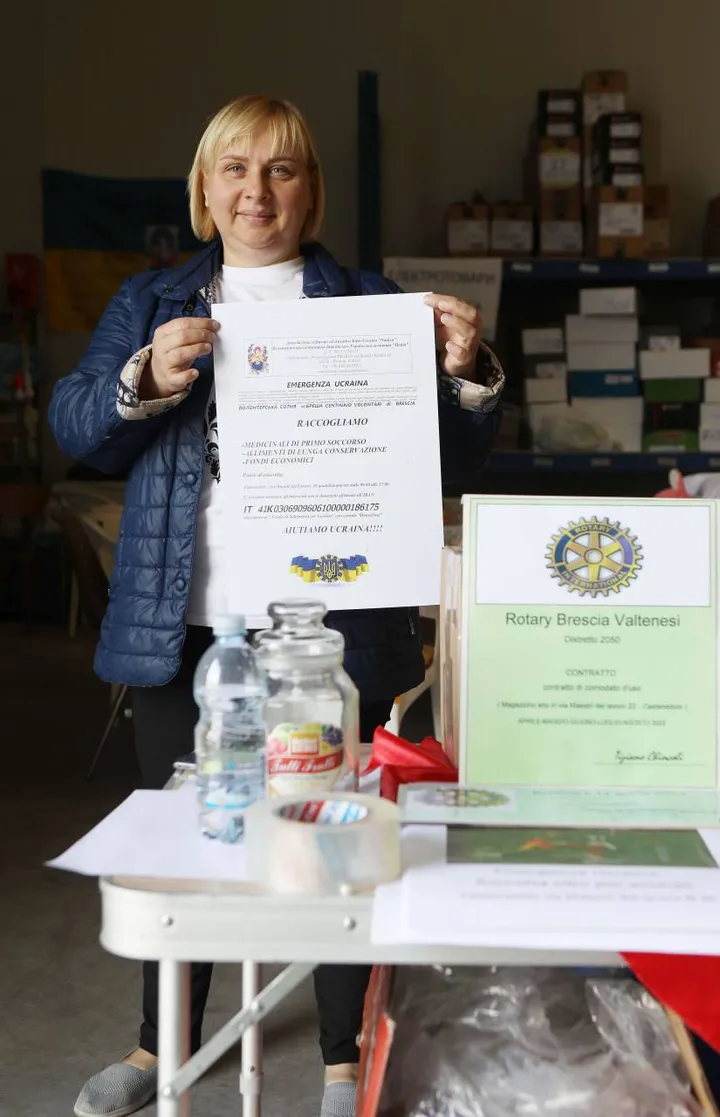 Olga, la volontaria ucraina a Brescia