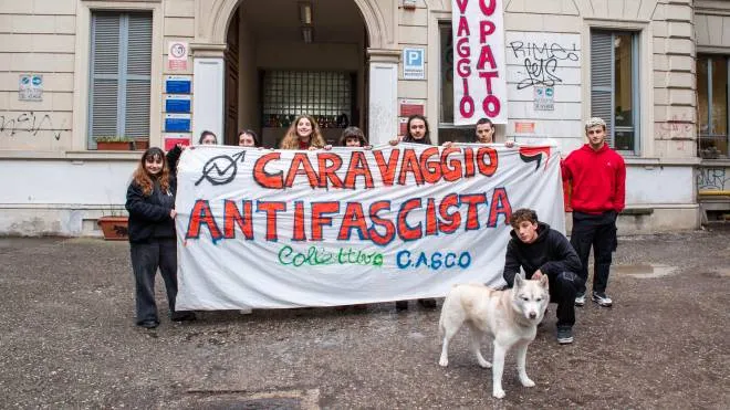 Occupazione Liceo Artistico Caravaggio, Milano, 27 Febbraio, 2023, Ansa/Andrea Fasani