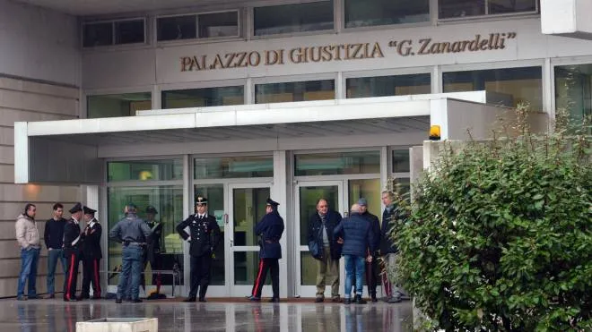 Tribunale allarme bomba,a   Brescia 27-10-2014. Brescia.  Ph Fotolive Corinna Alabiso