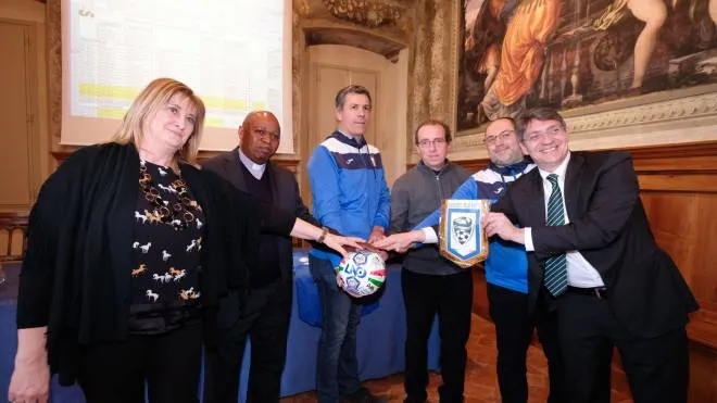 Loggia campionato europeo di calcio Sacerdoti italiani ,  Brescia 10 gennaio 2018 . Ph Fotolive