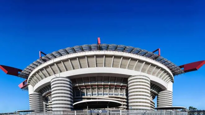 Lucidi Milan, Italy - November 30, 2017: San Siro in Milan, Italy is a football / soccer stadium (capacity 80,018) which is home to both A.C Milan and Inter Milan