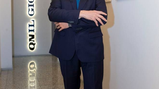 Il ministro Marco Bussetti nella redazione de Il Giorno (Newpress)