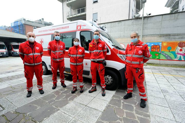 I volontari della Croce Rossa 