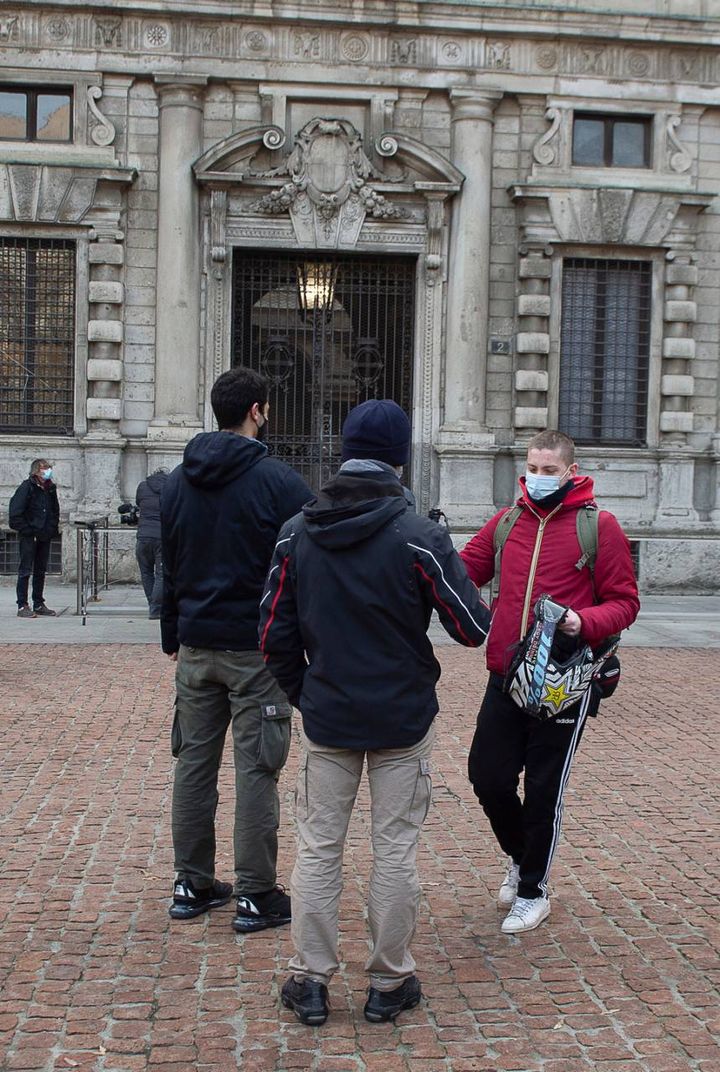 Delegazione di studenti a Palazzo Marino per incontrare il sindaco Giuseppe Sala