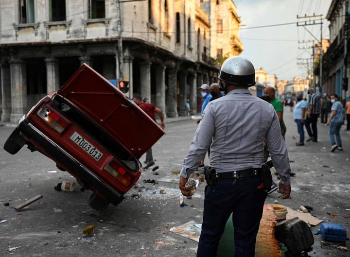 Ciò che resta delle proteste anti governative all'Havana