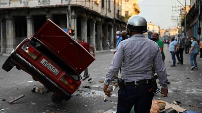 Ciò che resta delle proteste anti governative all'Havana