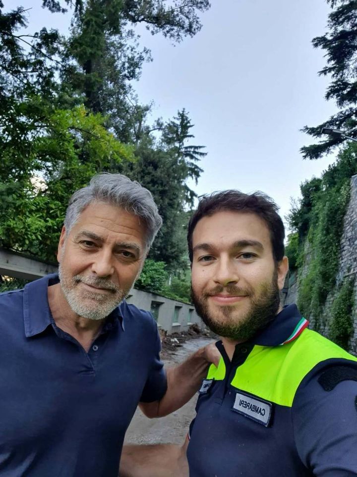 George Clooney con il Coordinatore CCV Mattia Cambareri