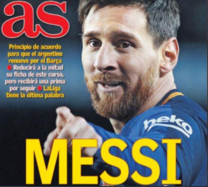 Nell'interpretazione del web: Messi + il quotidiano spagnolo As = Messias