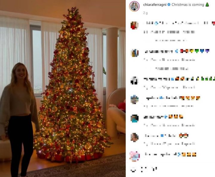 L'albero di Natale dei Ferragnez (Instagram)