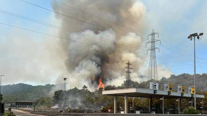 Incendio sul Carso, le fiamme lambiscono l'autostrada