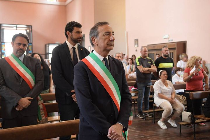 Il sindaco di Milano Beppe Sala e quello di San Giuliano Marco Segala