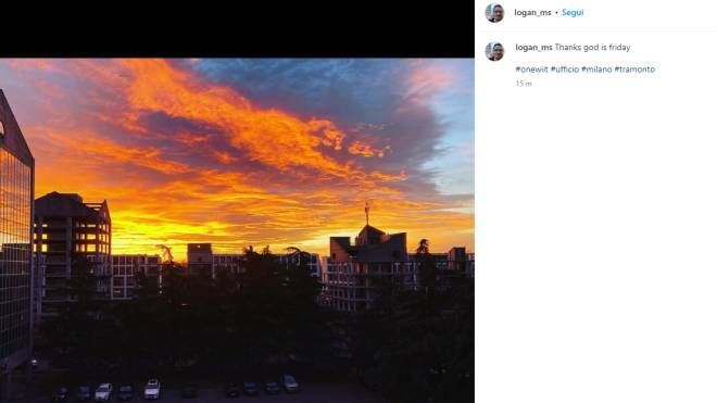 Gli scatti da Instagram del tramonto su Milano
