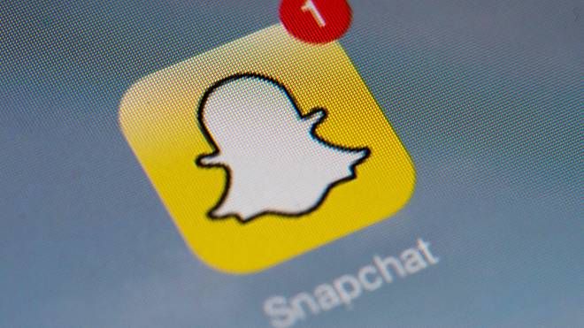 Il logo di Snapchat in una foto d'archivio