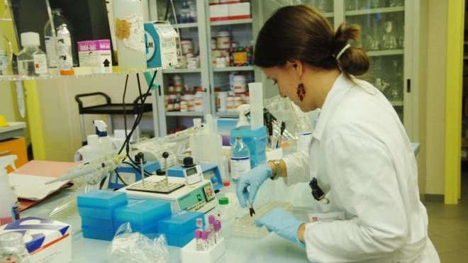 Una ricercatrice in laboratorio (foto di repertorio Newpress)