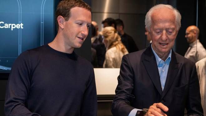 Zuckerberg e Del Vecchio (foto Facebook)