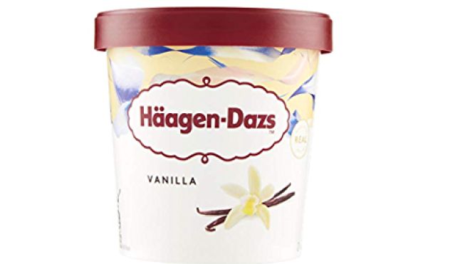 Il gelato Haagen Dazs alla vaniglia