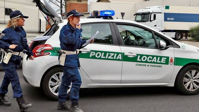 La polizia locale di Vigevano