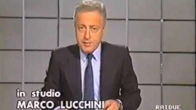 Il giornalista Marco Lucchini in un frame di 90° Minuto