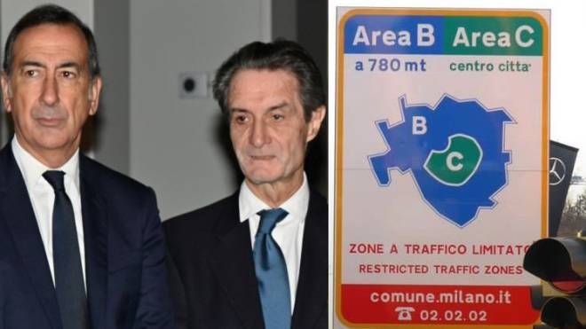 Area B, il sindaco Giuseppe Sala e il governatore Attilio Fontana