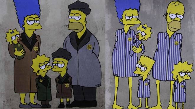 "Binario 21 I Simpson deportati ad Auschwitz"