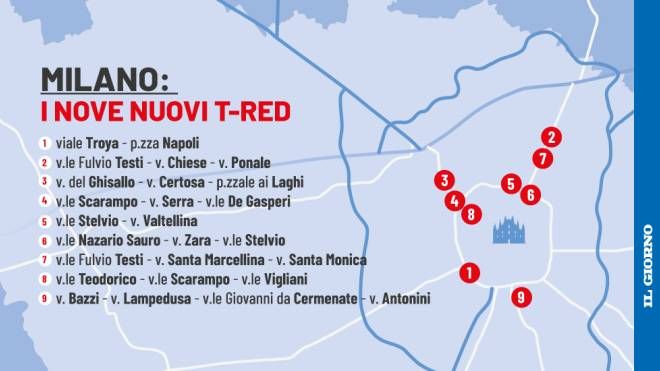 La mappa dei nuovi T-Red
