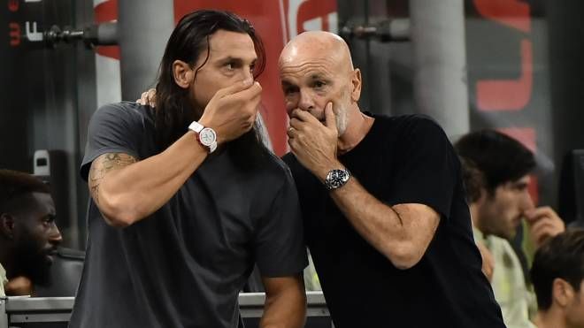 Zlatan Ibrahimovic e Stefano Pioli: il tecnico emiliano ha bisogno del suo totem